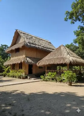 Mẫu Nhà Tre Mái Lá